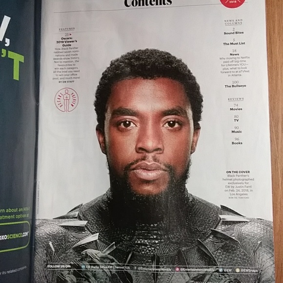 Entertainment Weekly Magazine Oscars Black Panther Chadwick Boseman Lady Gaga - Picture 3 of 5